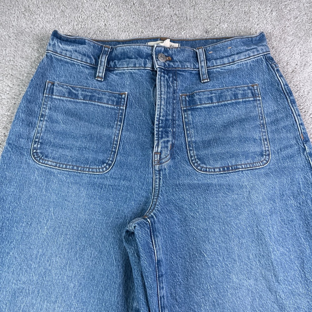 Madewell Jeans Womens 29 Blue Perfect Vintage Wide Leg Patch Pockets Denim - Picture 3 of 13